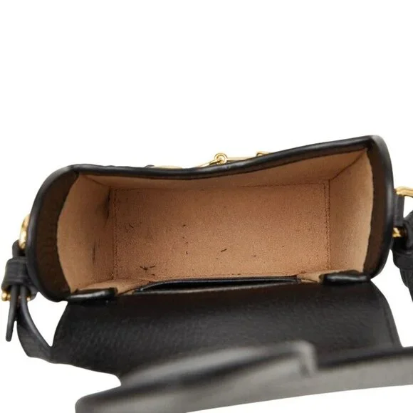 Gucci Horsebit Black Leather Shoulder Bag - Picture 7 of 9